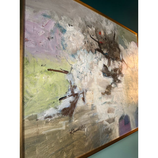 1960s Abstract Mixed-Media Painting For Sale - Image 10 of 13