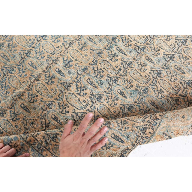 Authentic Persian Kirman Handmade Wool Rug For Sale In New York - Image 6 of 9