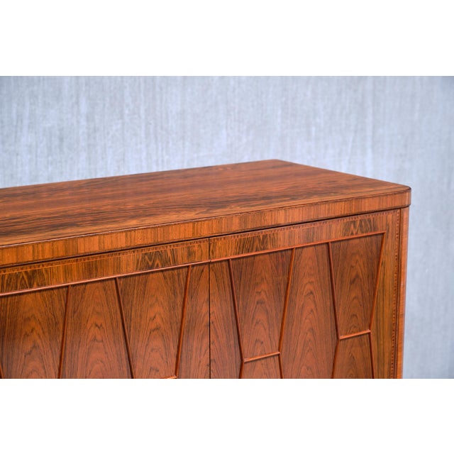 Cabinet in Walnut and Rosewood Marquetry by Bo Lindahl, Sweden, 1953 For Sale - Image 10 of 18