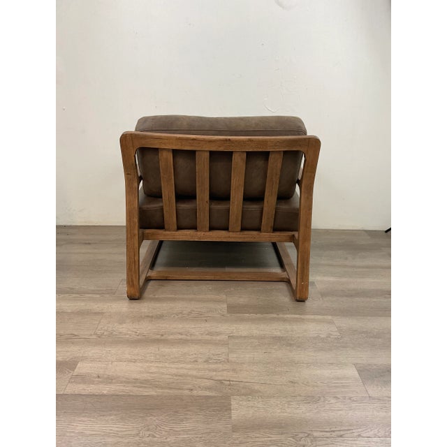 Hooker Modern Brown Aniline Leather Moraine Accent Chair For Sale In Atlanta - Image 6 of 7