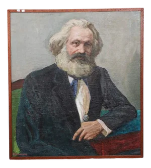 Portrait of Karl Marx, Oil on Canvas, 1960s