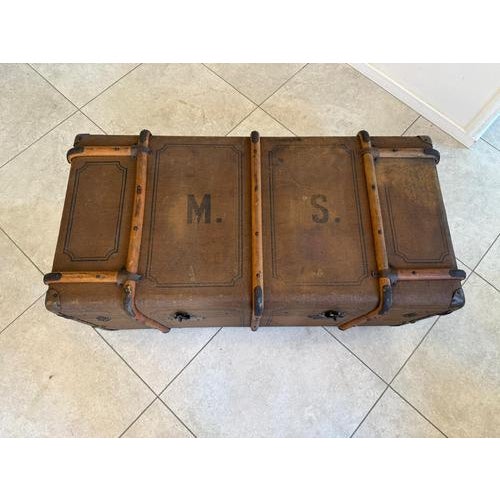 Industrial Historical Travel Trunk, 1890s For Sale - Image 3 of 16
