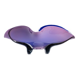 Ed Branson Lilac Blue Tropical Bowl For Sale