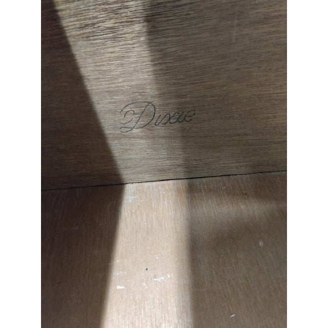 Tan Vintage Dixie Rattan & Wicker Armoire With Brass Handles For Sale - Image 8 of 10
