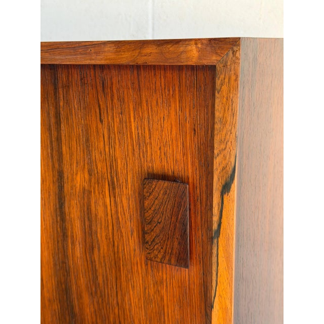 Brown Dr Viby J Rosewood Sideboard Credenza With Dual Sliding Doors Danish Mid-Century Modern 1960s For Sale - Image 8 of 13