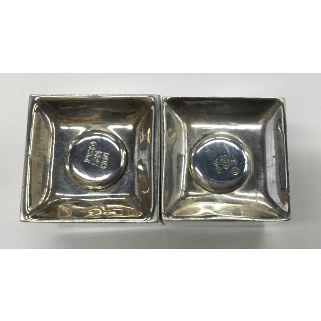 Silver Vintage Mexican Sterling Silver Salt and Pepper Shakers For Sale - Image 8 of 9