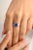 This is part of Chairish’s Fine Jewelry assortment. Fine 3.08 CTW Square Blue Sapphire Diamond Engagement Ring in 14K Gold...
