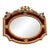 1970 French Louis XVI Gold Velvet Wood Wall Mirror For Sale