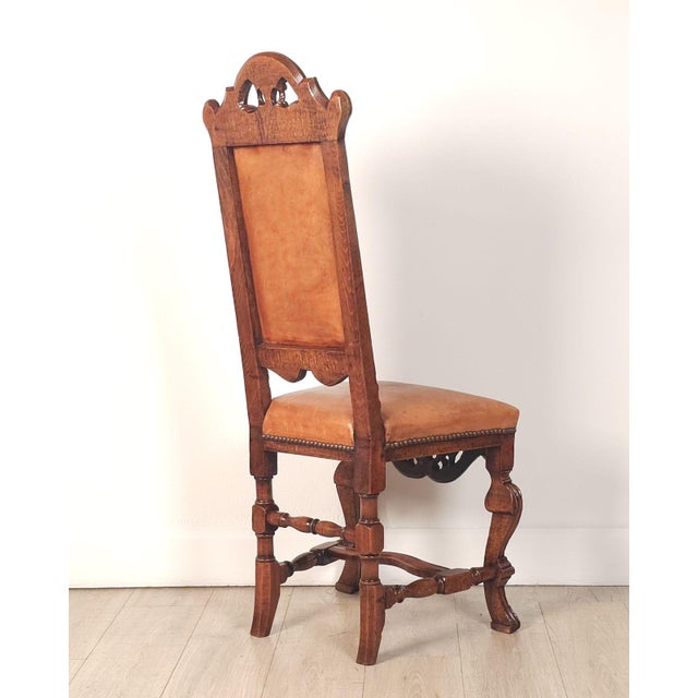 Brown Norwegian Baroque Chair, Circa 1700 For Sale - Image 8 of 11
