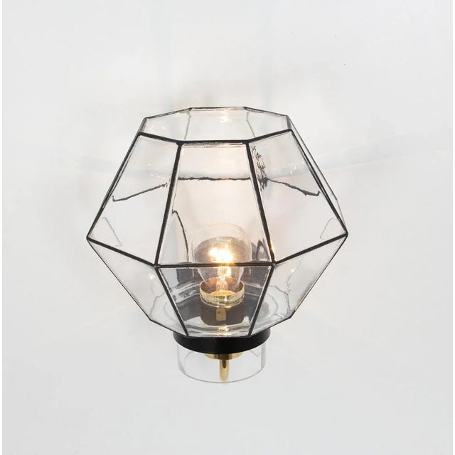 Metal Iron and Glass Wall Light Sconces from Limburg, Germany, 1960s, Set of 2 For Sale - Image 7 of 8