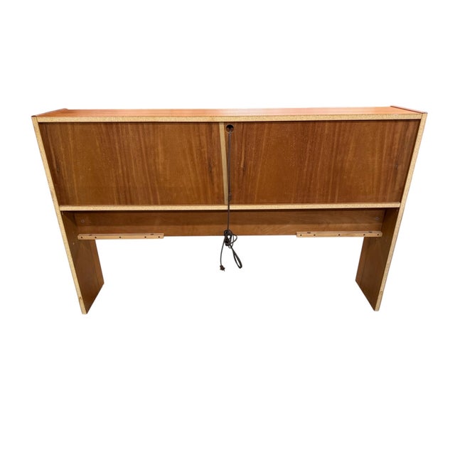 Vintage Danish Modern Queen Size Teak Headboard For Sale In Philadelphia - Image 6 of 6