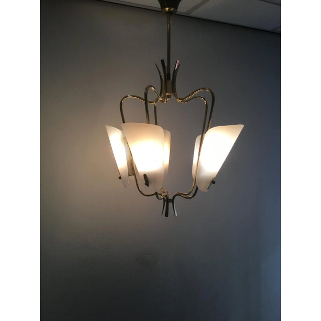 Mid-Century Italian Brass Pendant Lamp, 1950s For Sale - Image 4 of 7