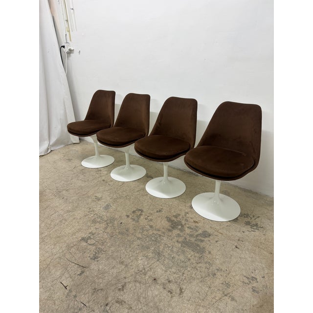 Eero Saarinen Fully Upholstered Tulip Side Chairs for Knoll - Set of Four For Sale In Miami - Image 6 of 17