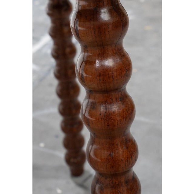 Wood Antique Victorian Oak Bobbin Tripod Side Table, 19th Century For Sale - Image 7 of 9