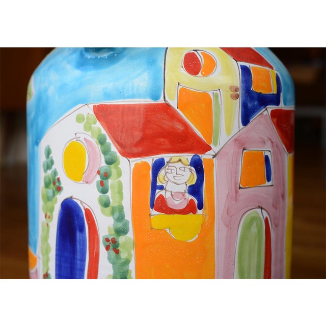 Mid Century Italian La Musa Handled Ceramic Vessel For Sale In San Francisco - Image 6 of 11