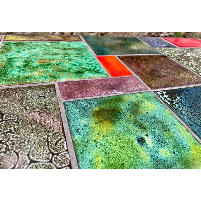 Polychrome Ceramic Coffee Table For Sale - Image 3 of 8