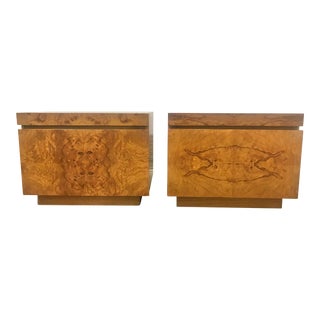 Vintage Mid Century Lane Burlwood Nightstands - a Pair For Sale