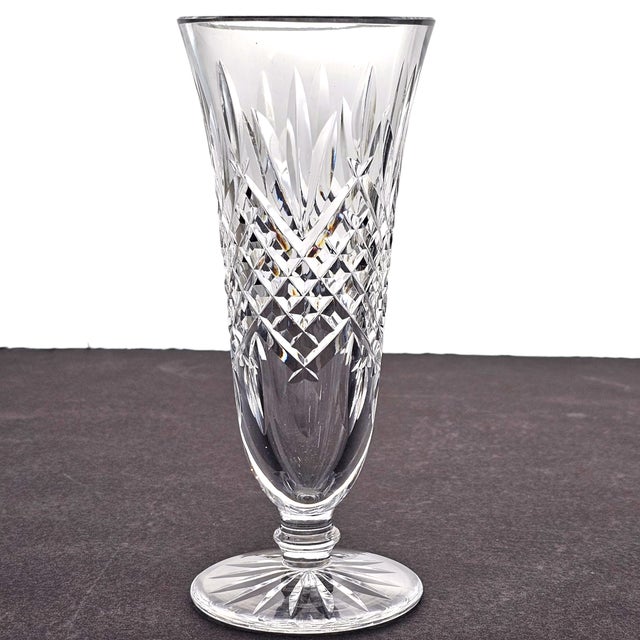 Glass Edinburgh Crystal “Star of Edinburgh” Signed Cut-Glass Champagne Flute, 6.5" For Sale - Image 7 of 18