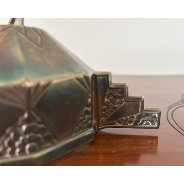 Silver French Art Deco Silver-Plated and Glass Centerpiece by Orfèvrerie Dilecta, 1930s For Sale - Image 8 of 18