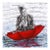 Memories Cast Adrift - Original Figurative Mixed Media and Sheet Music Surrealist Inspired Art by Robert Lebsack For Sale
