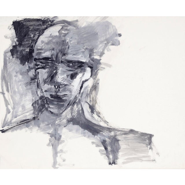 American Abstract Expressionist Artists Self Portrait by Michael William Eggleston For Sale - Image 3 of 7