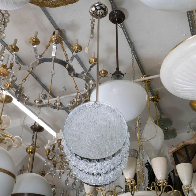 2000 - 2009 Barrel-Shaped Textured Murano Glass Pendant For Sale - Image 5 of 8