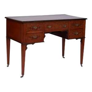 Antique English Regency Leather Top Desk