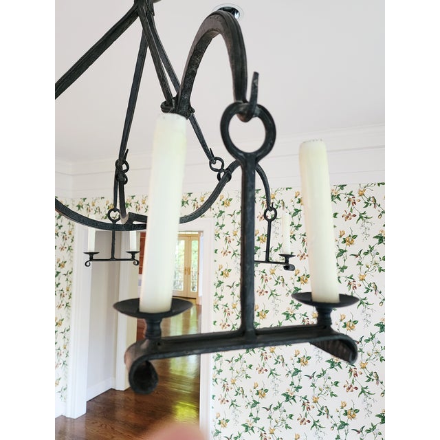 Dennis & Leen Gothic Iron Chandelier For Sale - Image 9 of 9