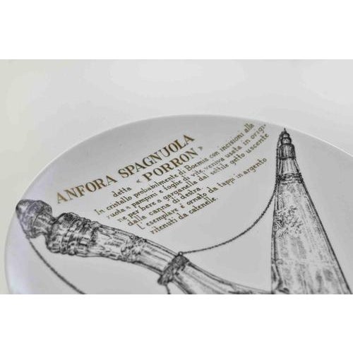 Spanish Porron Amphora Plate by Piero Fornasetti for Martini and Rossi, 1960s For Sale - Image 4 of 5