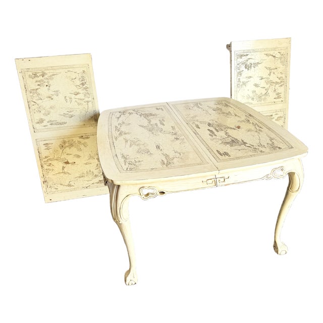 Vintage “Ming Treasure” Hand Carved Ball in Claw Extendable Dining Table by Drexel For Sale