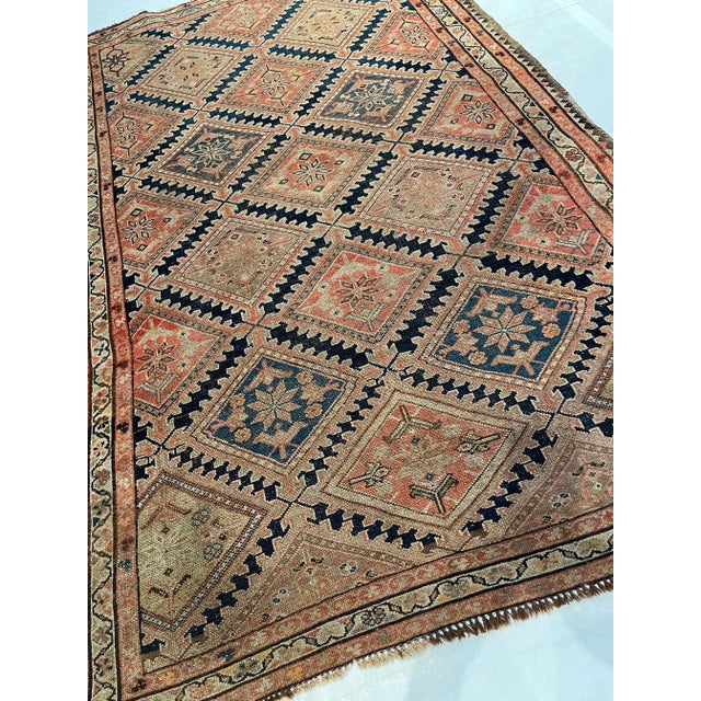 Turkish Antique Malayer Rug 6.6x4.2 For Sale - Image 3 of 4
