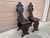 Renaissance Antique 19th Century Italian Renaissance Hand Carved Walnut Hall Chairs, Pair For Sale - Image 3 of 10