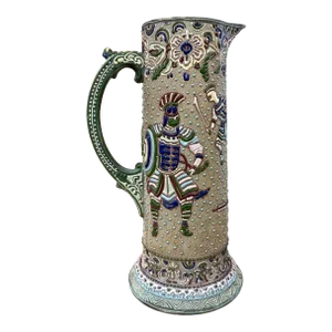 Antique Nippon Moriage Ceramic Tankard, Japanese, Early 20th Century