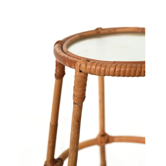 Scandinavian Circular Bamboo Flower Holder, 1960s For Sale - Image 3 of 6