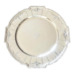 1920s Gorham Sterling Silver Charger Plate Set Art Deco - 12 pcs