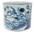 Vintage Chinese Blue & White Peony Brush Pot For Sale