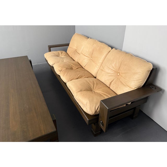 Beige Brutalist Seating Group Model St. Moritz by Klaus Rausch for Rausch Furniture Co., Germany, 1960s, Set of 4 For Sale - Image 8 of 18