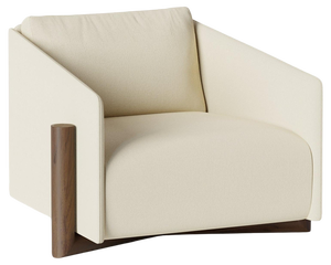 Cream Timber Lounge Chair by Kann Design
