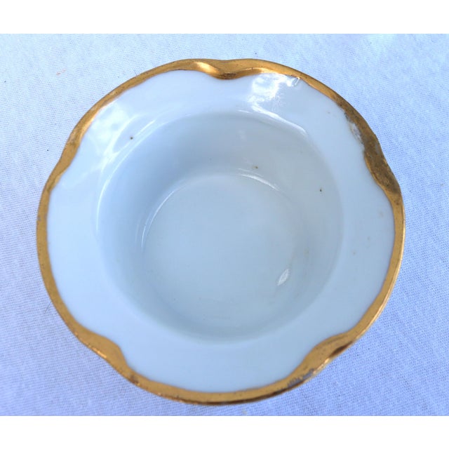 Early 20th Century Gilt Edge Fine Porcelain Ruffled Small Desert Bowls- Set of 8 For Sale In Cincinnati - Image 6 of 12