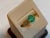 Oval Emerald and Diamond Ring 14 Karat Yellow Gold For Sale - Image 16 of 18
