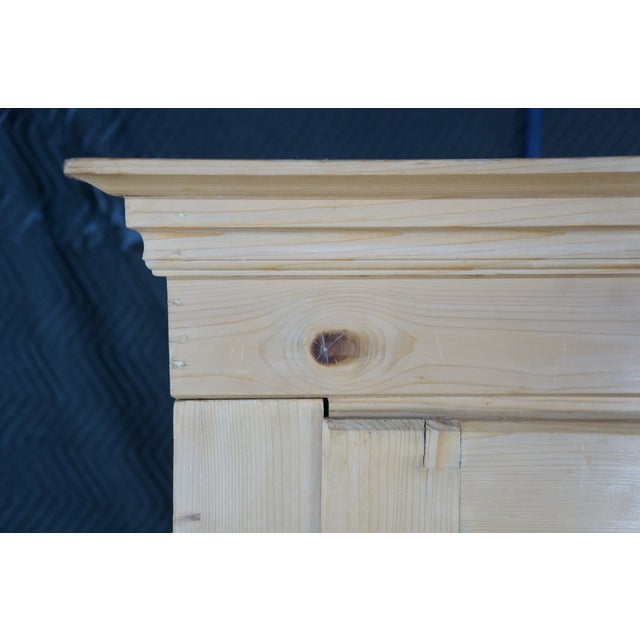 Antique European Farmhouse Pine Knockdown Armoire Linen Press Larder Cupboard For Sale - Image 4 of 18