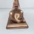 Late 20th Century Art Deco Copper Colored Gazelle Impala Deer Statue Figurine For Sale - Image 9 of 12