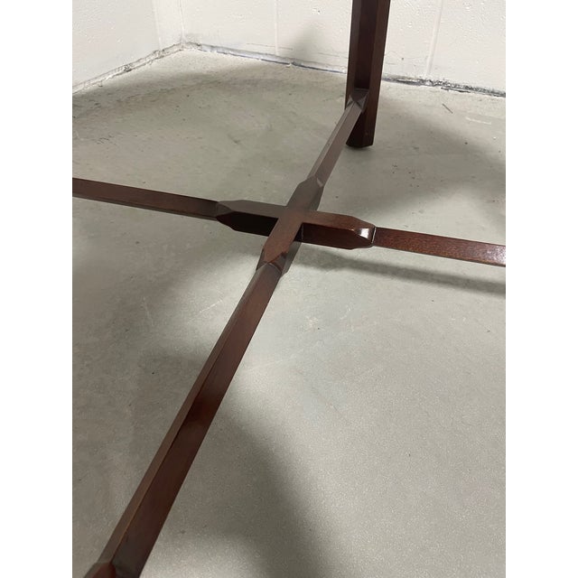 Chocolate Faux Mother of Pearl Inlaid Lamp Table For Sale - Image 8 of 8