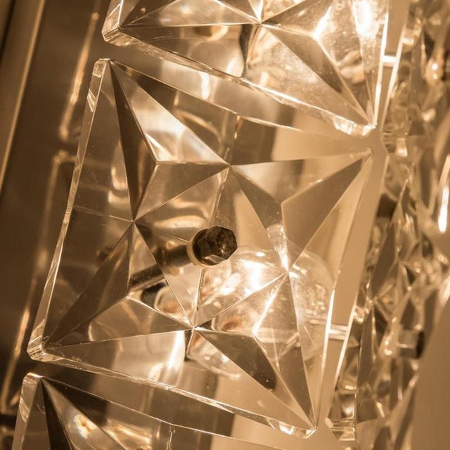 Glass Wall Light Fixtures in Nickel Crystal Glass from Kinkeldey, 1970, Set of 2 For Sale - Image 7 of 18
