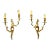 Pair of Louis XV Rococo Style Gilded Candle Sconces For Sale