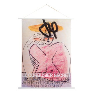 Poster with Semi Nude by Le Corbusier, 1987 For Sale