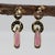 Metal 3.7Ct Rubellite Tourmaline Earrings With Natural Diamond Accents: Solid 14k Gold, A Pair For Sale - Image 7 of 7