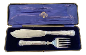 Kings Pattern Silver Serving Set - Set of 2