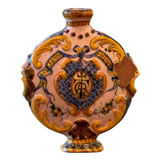 19th Century Majolica Jar For Sale