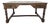 Louis XIII Style Flat Desk in Walnut and Leather For Sale